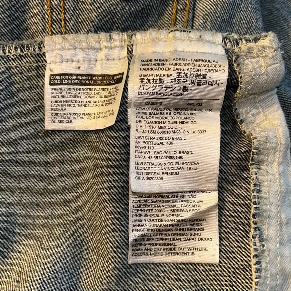 Levi’s Trucker denim jacket size S faded blue wash 100% cotton 72334 punk grunge - Picture 4 of 7